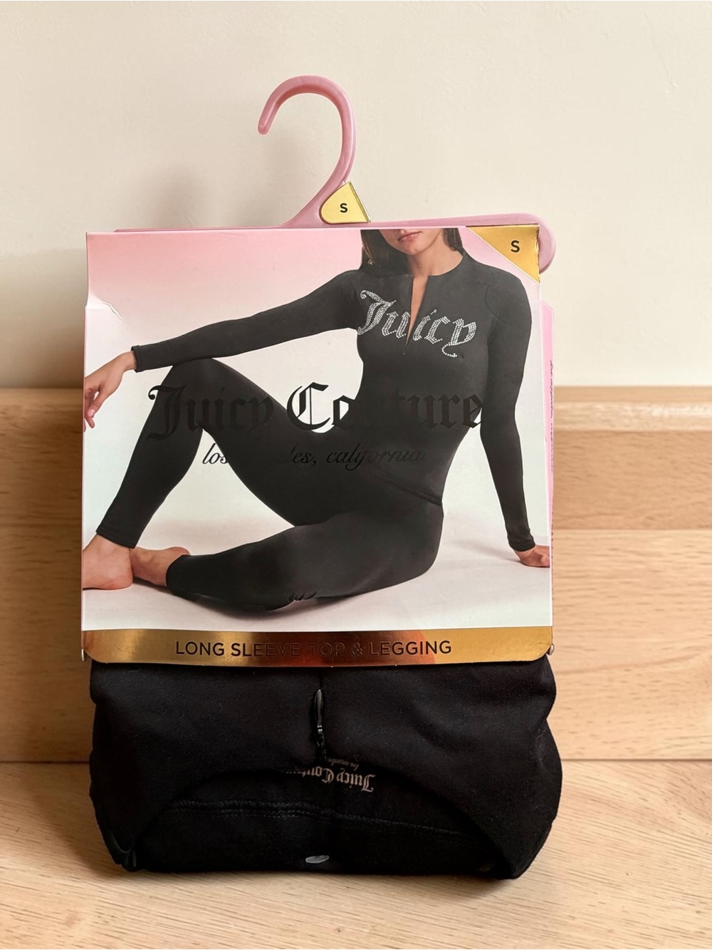 Juicy Couture Black Long Sleeve Top & Legging Set